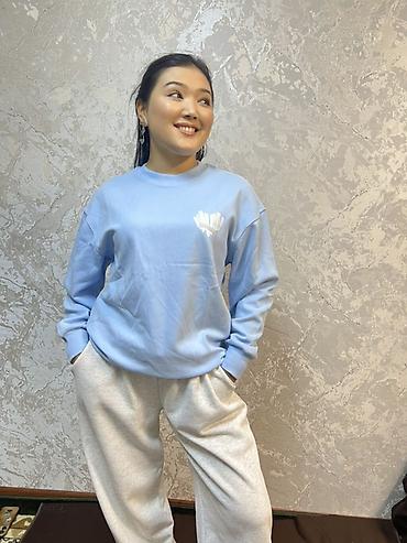 Домашние костюмы: Женский двойка костюм из мягкого трикотажа - Комплект: лонгслив + — 12