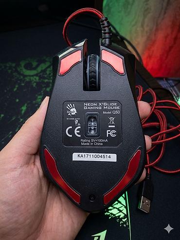 blue lock: Игровая мышь A4Tech Bloody Q50 Neon X’Glide (проводная) - Сенсорная — 2