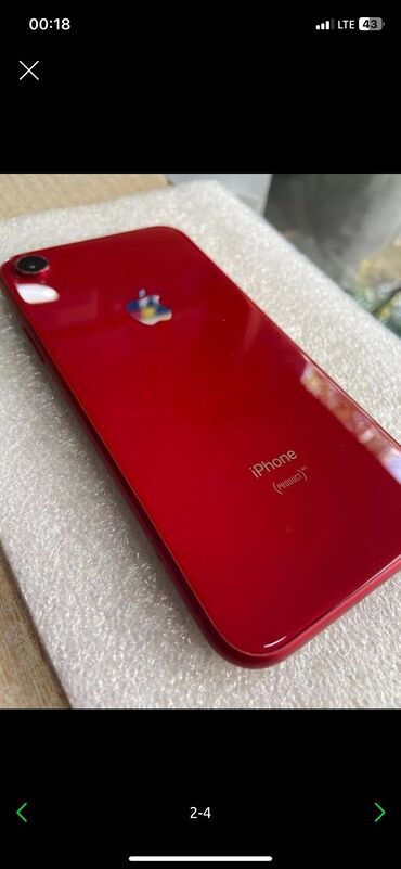Apple iPhone: IPhone Xr, Б/у, 128 ГБ, Красный, Чехол, 81 %