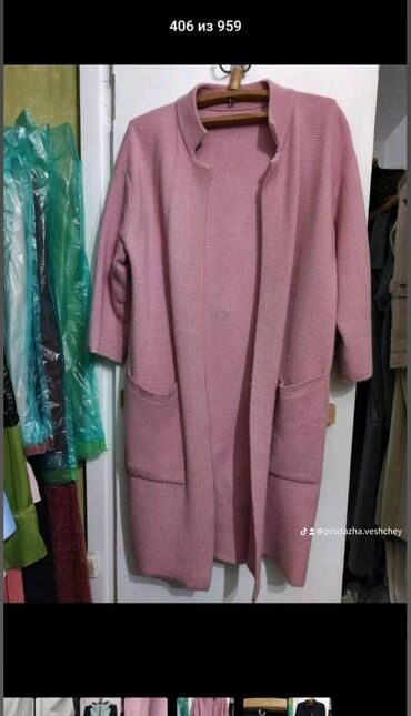 розовый куртка: Кардиган, черный, размер 38, 40, весна - осень, имеются два кармана