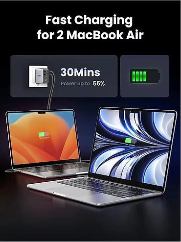 power case: UGREEN X564 100W GaN 4-Port Зарядное Устройство — Мощная Зарядная — 3