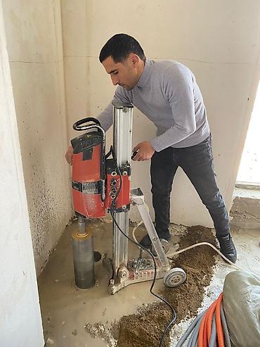 Beton işləri: Beton deşmə və kəsmə xidməti - Diamant koronka ilə beton, daş, kərpic — 1