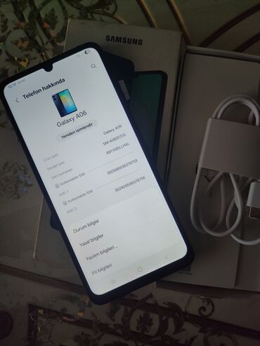 adsl wifi modem: Samsung Galaxy A06, 64 GB, rəng - Göy, Barmaq izi, İki sim kartlı