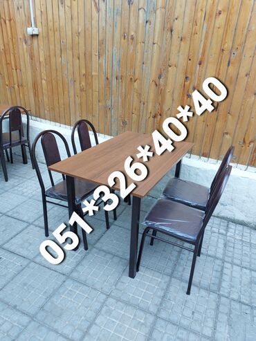 arenda stol stul: Для кухни, Для гостиной, Новый, Раскладной, Прямоугольный стол, 4 стула, Азербайджан