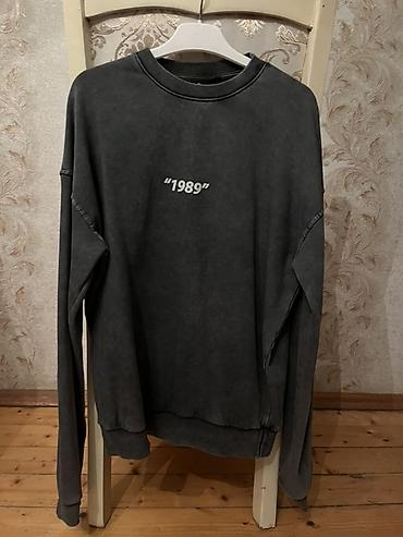 свитшот: Мужская толстовка, Off-White, S, цвет - Серый — 2