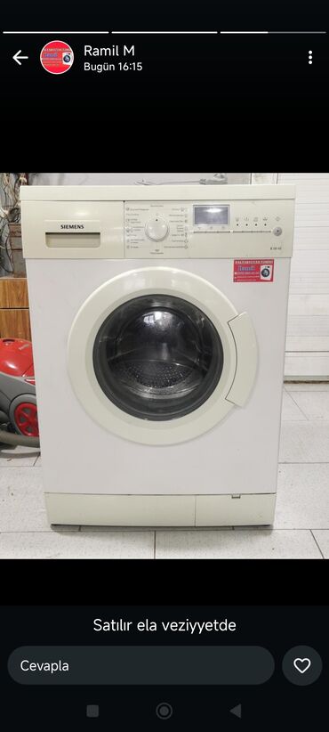 ucuz paltaryuyan maşın: Paltaryuyan maşın Siemens, 7 kq, İşlənmiş, Avtomat, Qurutma var