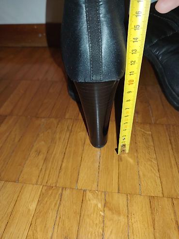 cizme stikla: Crne ženske zimske čizme na štiklu 6g 24cm - Model: visoke čizme do — 3