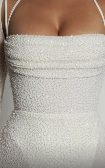 jeftine svečane haljine: S (EU 36), color - White, Long sleeves