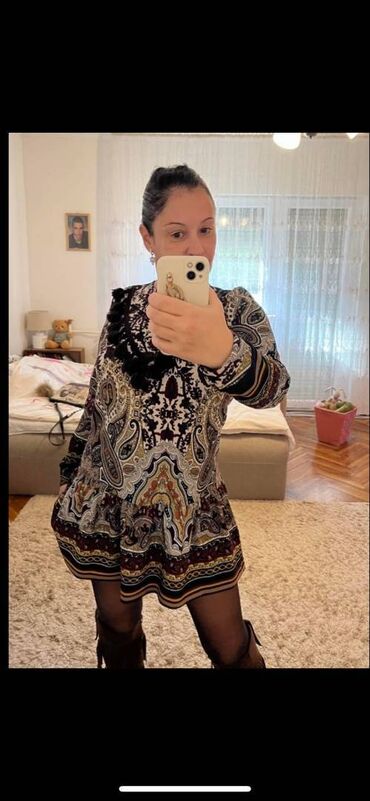 Haljine: PS Fashion M, bоја - Braon, Dugih rukava — 9