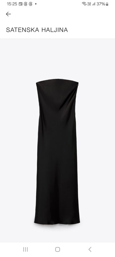 bershka teksas haljina: Zara XL (EU 42), color - Black, Evening, Without sleeves