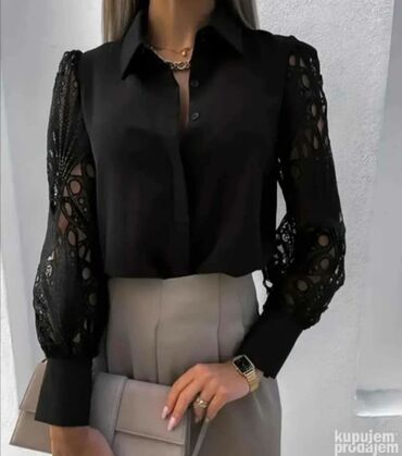elegantne bluze od satena: 7Arrows, XL (EU 42), Jednobojni, bоја - Crna