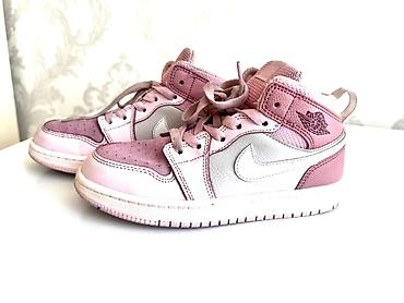 штаны jordan: Кроссовки Nike Air Jordan 1 Mid (детские) - Цвет: розово-белый — 1