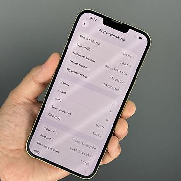 16pro max: IPhone 13 Pro Max, Б/у, 1 ТБ, Золотой, Защитное стекло, 96 % — 3