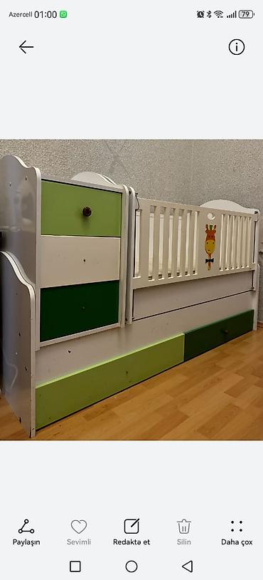 lay lay matras: Oğlan və qız üçün, İşlənmiş, Dördbucaq, Beşik, Yellənmə mexanizmsiz — 2