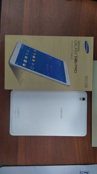 оперативка 8: Планшет, Samsung, память 16 ГБ, 8" - 9", Wi-Fi, Классический цвет - Белый