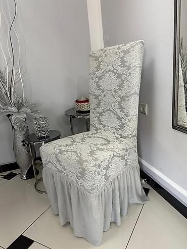 Prekrivači za nameštaj: Navlake za stolice akcija Sa karnerima 2700 din 6 kom jednobojne — 8