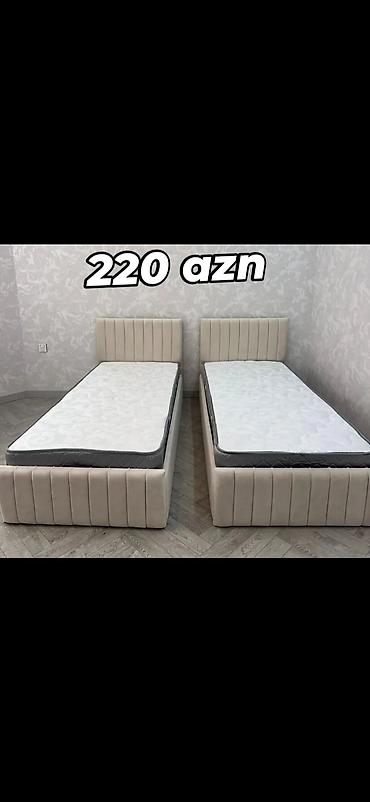 2 neferlik matras: Məhsul: Yumşaq başlıqlı tək nəfərlik çarpayı + döşək - Ölçü: tək — 1