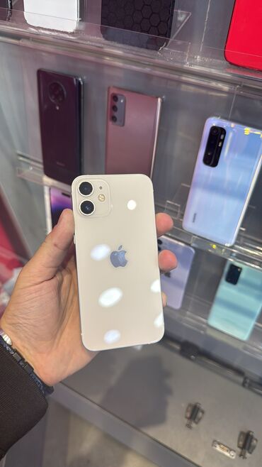 Apple iPhone: IPhone 12 mini, 128 GB, Ağ, Zəmanət, Face ID, Sənədlərlə