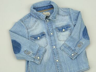 kurtka jeansowa chłopięca: Kaftanik, H&M, 6-9 m, stan - Dobry