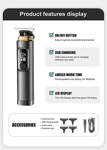 Бытовая техника: Trimmer VGR 985 - 2 Sürətli - 7500RPM / 1500MAH - 200 Dəqiqə / — 6