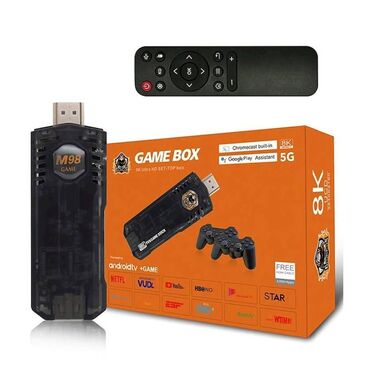 android tv boxlar: Game Box Android TV + Game 2in1 8k ultra HD SET-TOP box TV-qoşma Game