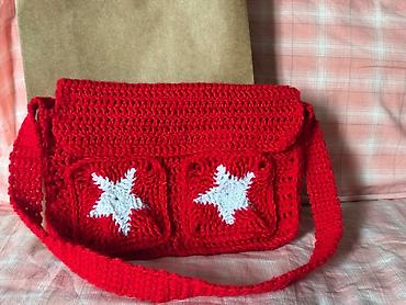 fabric case: Сумка ручной работы / вязаная крючком / акрил / Бишкек Продаю — 1
