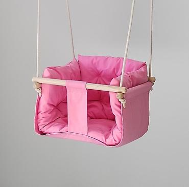 step deka cena: Ljuljaška za decu HOME LUX BABY PINK Udobna, sigurna i dekorativna — 1