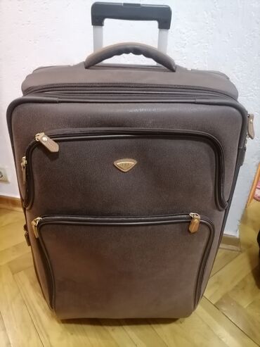 putna torba na točkiće: Large suitcase, color - Brown