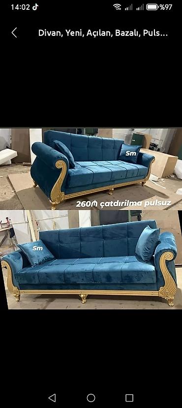 divan embawood: Divan, Yeni, Açılan, Bazalı, Vеlur parça, Şəhərdaxili pulsuz çatdırılma — 1