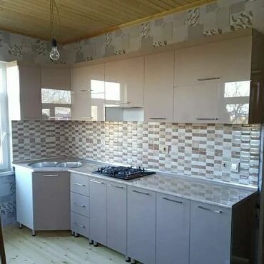 Sifarişlə mətbəx mebeli: Sifarişlə mətbəx dəsti, Özü çəkən petlələr, Mat laminat, Kredit yoxdur, Pulsuz çatdırılma — 2