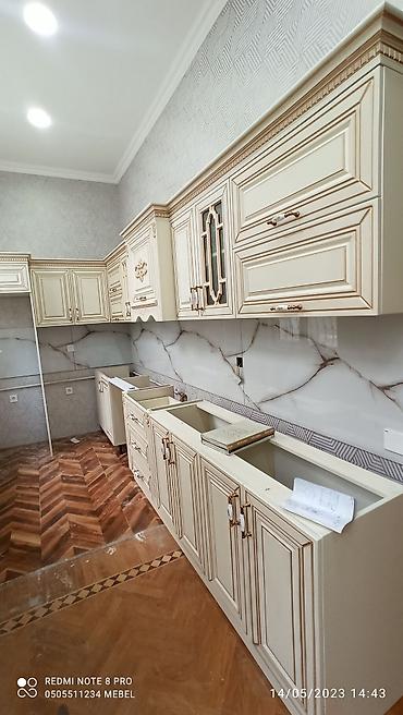 Sifarişlə mətbəx mebeli: Sifarişlə mətbəx dəsti, Özü çəkən petlələr, Mat laminat, Kredit yoxdur, Pulsuz çatdırılma — 15