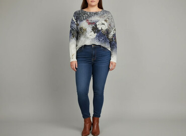 bluza azteckie wzory: Жіноча блуза, розмір 4XL