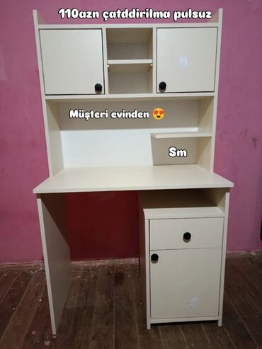 Kompüter masası, Yeni, Açılmayan, Laminat, Dördbucaq masa