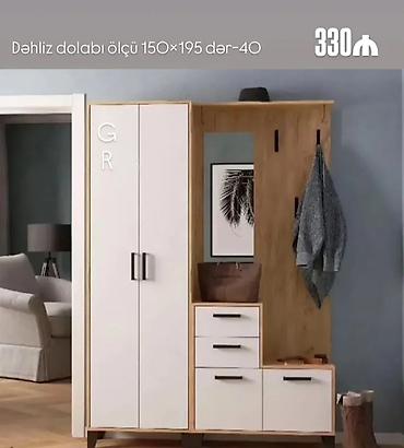 Dəhliz dolabı – müasir dizayn • Ölçü: 150 × 195 sm, dərinlik 40 sm