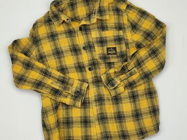 Shirts: Shirt 5-6 years, condition - Very good, pattern - Cell, color - Yellow
