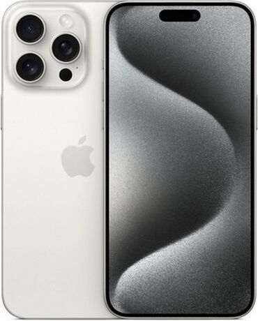 Apple iPhone: IPhone 15 Pro Max, Б/у, 256 ГБ, White Titanium, Зарядное устройство, Защитное стекло, Чехол, 100 %