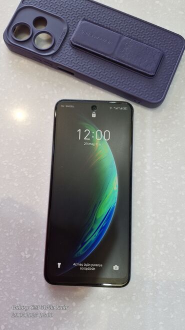 telefon akse: Infinix Hot 30 Play NFC, 128 GB, rəng - Ağ, Zəmanət, Sensor, Face ID