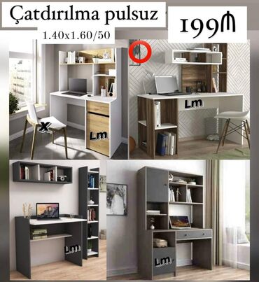 Masa və oturacaq dəstləri: Oğlan və qız üçün, Yeni, Yazı masası