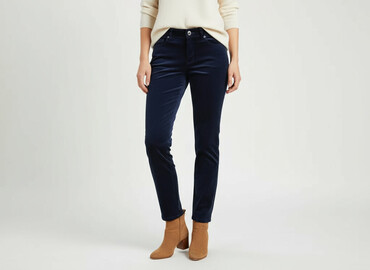 Women's Pants: CAMBIO, Spodnie materiałowe damskie, rozmiar L