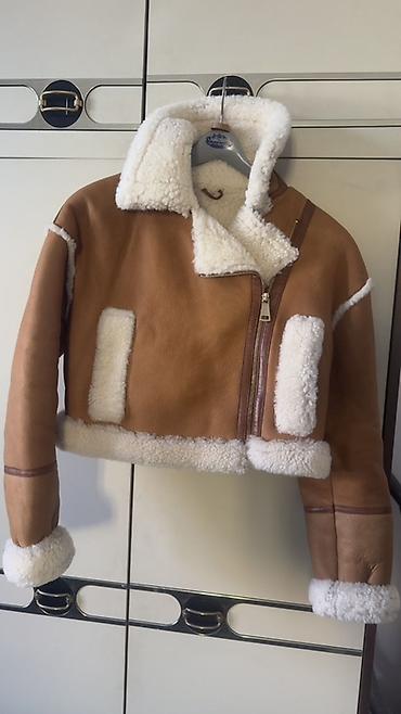 geris obuca: Ženska kraća pilotska jakna sa krznom (shearling stil) - Boja: spolja — 3