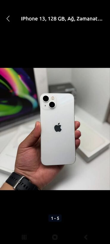 komputer 16 gb ram: IPhone 13, 128 GB, Ağ, Zəmanət, Simsiz şarj, Face ID