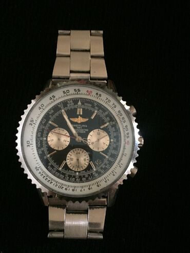 original saat: İşlənmiş, Qol saatı, Breitling, rəng - Gümüşü
