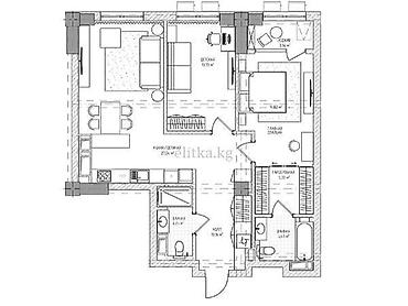 Продажа квартир: 2 комнаты, 86 м², Элитка, Готовая ПСО (под самоотделку) — 2