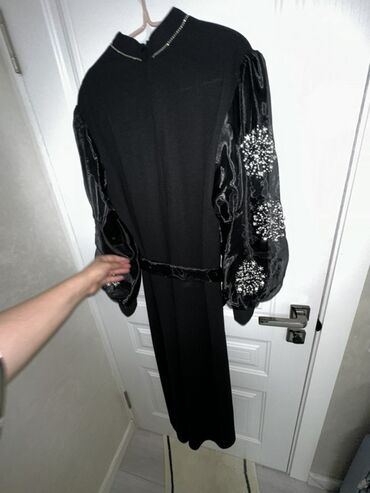 Повседневные платья: Повседневное платье, Осень-весна, Длинная модель, 3XL — 4