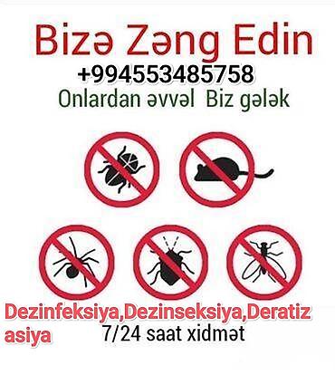 Təmizlik xidmətləri: Dezinfeksiya, dezinseksiya — 1