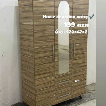 Dolablar: Yeni, Açılan, 3 qapılı Düz dolab, Qarderob, paltar dolabı, Azərbaycan — 4