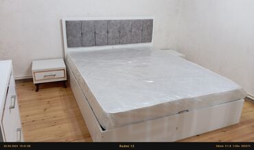 Кровати: Новый, Двуспальная кровать, Без подьемного механизма, С матрасом, Без выдвижных ящиков, Турция