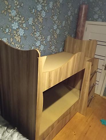 İki mərtəbəli uşaq/yataq otağı çarpayısı - Material: ağac teksturalı lalafo.az -da İki mərtəbəli uşaq/yataq otağı çarpayısı - Material: ağac teksturalı