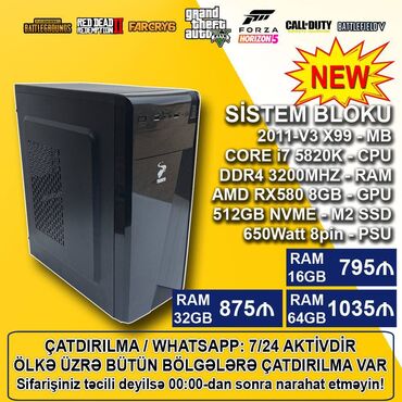planset tablet: Sistem Bloku "DDR4 2011-V3 X99/Core i7 5820K/Xeon E5-2680V4/16-32-64GB