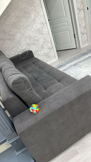 чехол для дивана: Диван-кровать, цвет - Серый, Новый